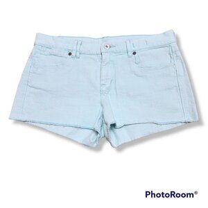 🌼HP🌼 Madewell Aqua Denim Cut Off Fringe Hem Shorts - Size 28